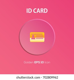 ID Card icon design on modern flat background