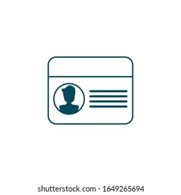 id card icon design, Photo business identity office tag contact company personal and security theme Vector illustration