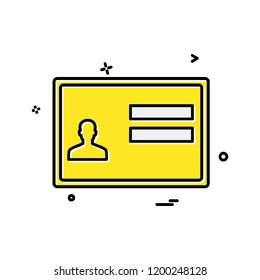 ID card icon design vector