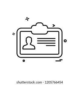 ID card icon design vector