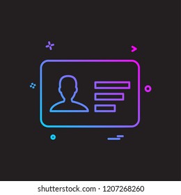 ID card icon design vector