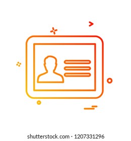 ID card icon design vector