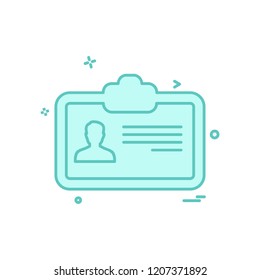 ID card icon design vector
