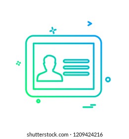 ID card icon design vector