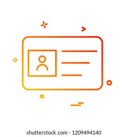 ID card icon design vector