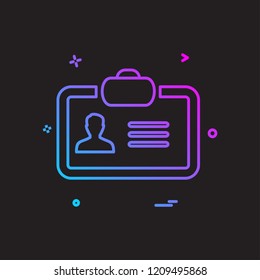 Id card icon design vector