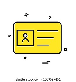 ID card icon design vector