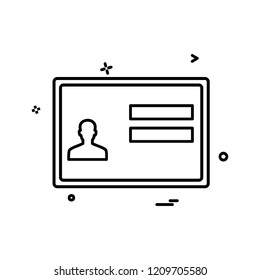 ID card icon design vector