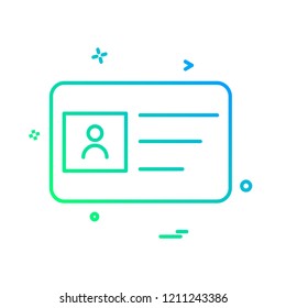 ID card icon design vector