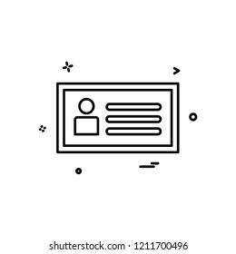 Id card icon design vector
