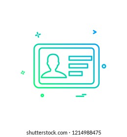 Id card icon design vector