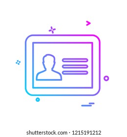 ID card icon design vector