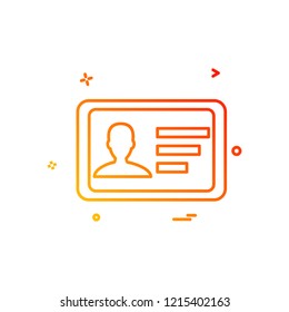 Id card icon design vector