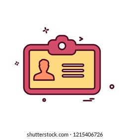 ID card icon design vector