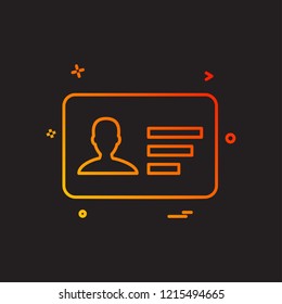 ID card icon design vector