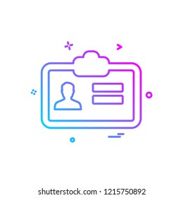 Id card icon design vector