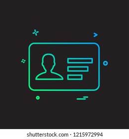 ID card icon design vector