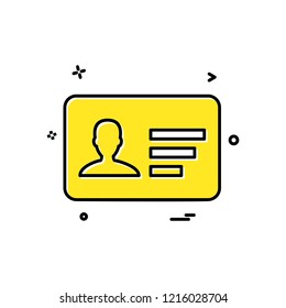 ID card icon design vector