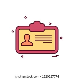 ID card icon design vector