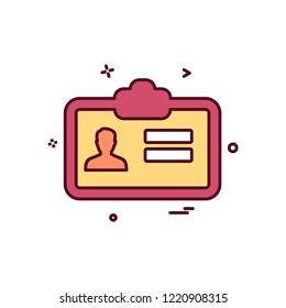 Id card icon design vector