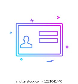 ID card icon design vector