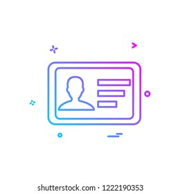 Id card icon design vector