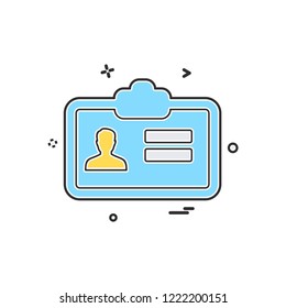 Id card icon design vector