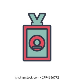 ID Card Icon Design Vector Illustration