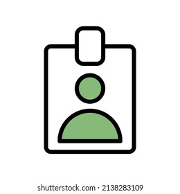 id card icon design, vector illustration with line style, best used for banner or web application