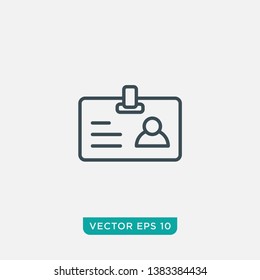 Id Card Icon Design,Vector EPS10