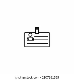 ID card icon. driver license, staff identification card symbol for website, banner and graphic design element. isolated on white background. vector illustration