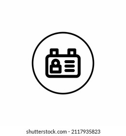 Icono de tarjeta de identificación. licencia de conducir, símbolo de la tarjeta de identificación del personal para el sitio web, banner y elemento de diseño gráfico. aislado de fondo blanco. ilustración vectorial