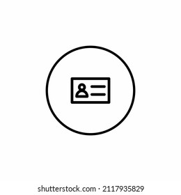 ID card icon. driver license, staff identification card symbol for website, banner and graphic design element. isolated on white background. vector illustration
