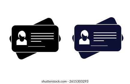 Id card icon. Driver's license identification icon on white background Vector illustration. 