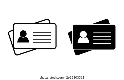 Id card icon. Driver's license identification icon on white background Vector illustration. 