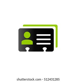 ID Card icon in duo tone color. Identity office businessman