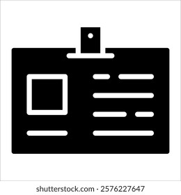 Id Card Icon Element For Design