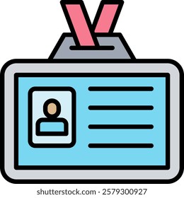 Id Card Icon Element For Design