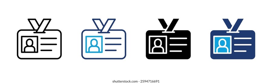 Id Card Icon Element For Design