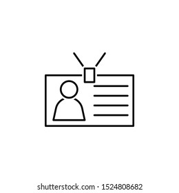 Id card icon. Element of head hunting icon