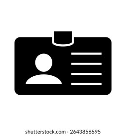 Ícone Cartão de Identidade. Ícone do cartão de funcionário, licença de motorista, ícone do cartão de identificação. 