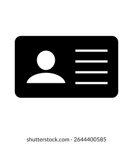 Ícone Cartão de Identidade. Ícone do cartão de funcionário, licença de motorista, ícone do cartão de identificação.