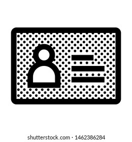 ID Card Icon Filled with Dots.