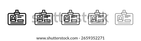 ID card icon filled flat sign concept for web design.