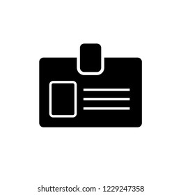 ID Card Icon in Flat & Glyph Style. Identification Equipment for Peopleon White Isolated Background.