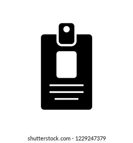 ID Card Icon in Flat & Glyph Style. Identification Equipment for Peopleon White Isolated Background.