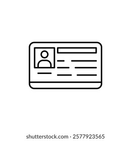 Id card icon Flat illustration sign