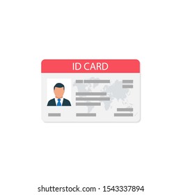 Icon Drivers License Flat Style Identity Stock Vector (Royalty Free ...