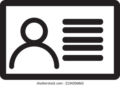 Icono de tarjeta de identificación en estilo plano. Ilustración vectorial de la placa de identidad sobre fondo aislado blanco. Acceder al concepto de negocio de personas con tarjeta..eps
