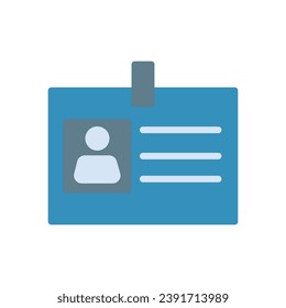 id card icon flat style vector